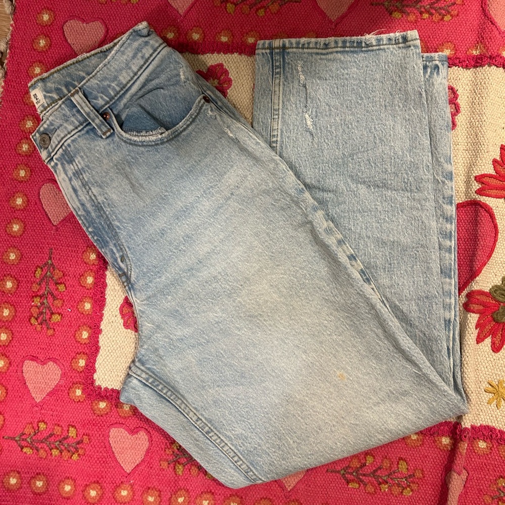 abercrombie & fitch 90’s straight ultra high rise curve love jeans